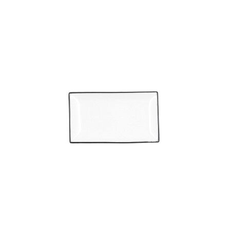 Vassoio per aperitivi Quid Gastro Bianco Nero Ceramica 16,5 x 9,5 x 2 cm (12 Unità)