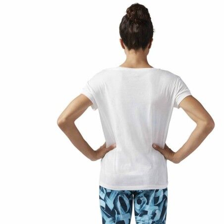 Maglia a Maniche Corte Donna Reebok Floral Easy Crossfit Bianco