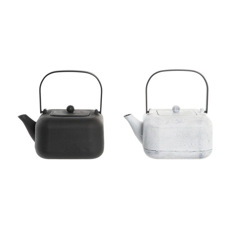 Teiera DKD Home Decor Nero Acciaio inossidabile Bianco 1,2 L (2 Unità) Teiera DKD Home Decor Nero Acciaio inossidabile Bianco 1,2 L (2 Unità)