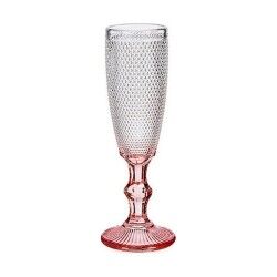 Calice da champagne Vivalto PR05720ZD/BHA6 PINK Rosa Trasparente Vetro 180 ml (6 Unità)