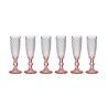 Calice da champagne Vivalto PR05720ZD/BHA6 PINK Rosa Trasparente Vetro 180 ml (6 Unità)
