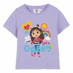 Maglia a Maniche Corte per Bambini Gabby's Dollhouse Bianco Viola