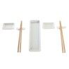 Set per Sushi DKD Home Decor 24 x 7 x 2 cm Naturale Bianco Gres Orientale