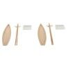 Set per Sushi DKD Home Decor 8 x 5 x 2 cm Ceramica Naturale Bianco Orientale