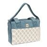 Borsa Fasciatoio per Pannolini Safta Leaves Turchese (46 x 26 x 15 cm)