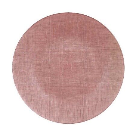 Piatto da pranzo Vivalto Rosa Vetro 32,5 x 2 x 32,5 cm (6 Unità)
