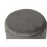 Poggiapiedi DKD Home Decor Dorato Grigio scuro Poliestere Metallo 38 x 38 x 41 cm