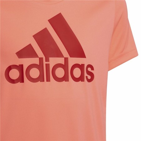Maglia a Maniche Corte per Bambini Adidas Designed to Move Salmone
