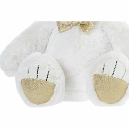 Orsetto di Peluche DKD Home Decor Papillon Bianco Dorato Metallo Per bambini Orso 30 x 40 cm 30 x 30 x 36 cm