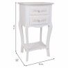 Comodino Alexandra House Living Bianco 31 x 71 x 38 cm