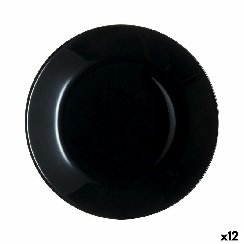 Piatto da Dolce Luminarc Zelie Negro Nero Vetro Ø 18 cm (12 Unità) Piatto da Dolce Luminarc Zelie Negro Nero Vetro Ø 18 cm (12 Unità)