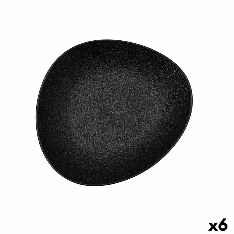 Piatto Fondo Bidasoa Fosil Nero Ceramica Ovale 22 x 19,6 x 4,5 cm (6 Unità) Piatto Fondo Bidasoa Fosil Nero Ceramica Ovale 22 x 19,6 x 4,5 cm (6 Unità)