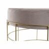 Poggiapiedi DKD Home Decor Dorato Metallo Poliestere Rosa chiaro (60 x 60 x 37.5 cm)