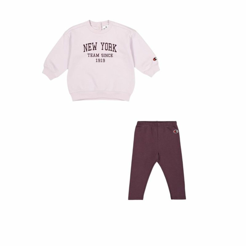 Completo Sportivo per Neonati Champion Multicolore Rosa Neonato 2 Pezzi