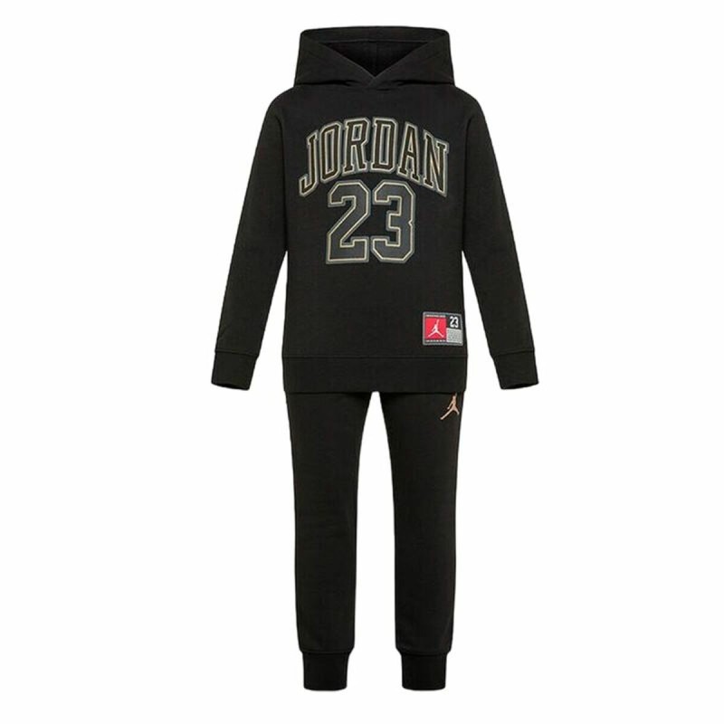 Completo Sportivo per Neonati Jordan Pack Po Set Nero 2 Pezzi Completo Sportivo per Neonati Jordan Pack Po Set Nero 2 Pezzi