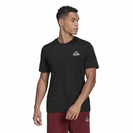 Maglia a Maniche Corte Uomo Adidas Essentials Feel Comfy Nero