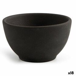 Ciotola per Aperitivi Quid Mineral Gres Nero Ceramica 9 x 5 cm (18 Unità)