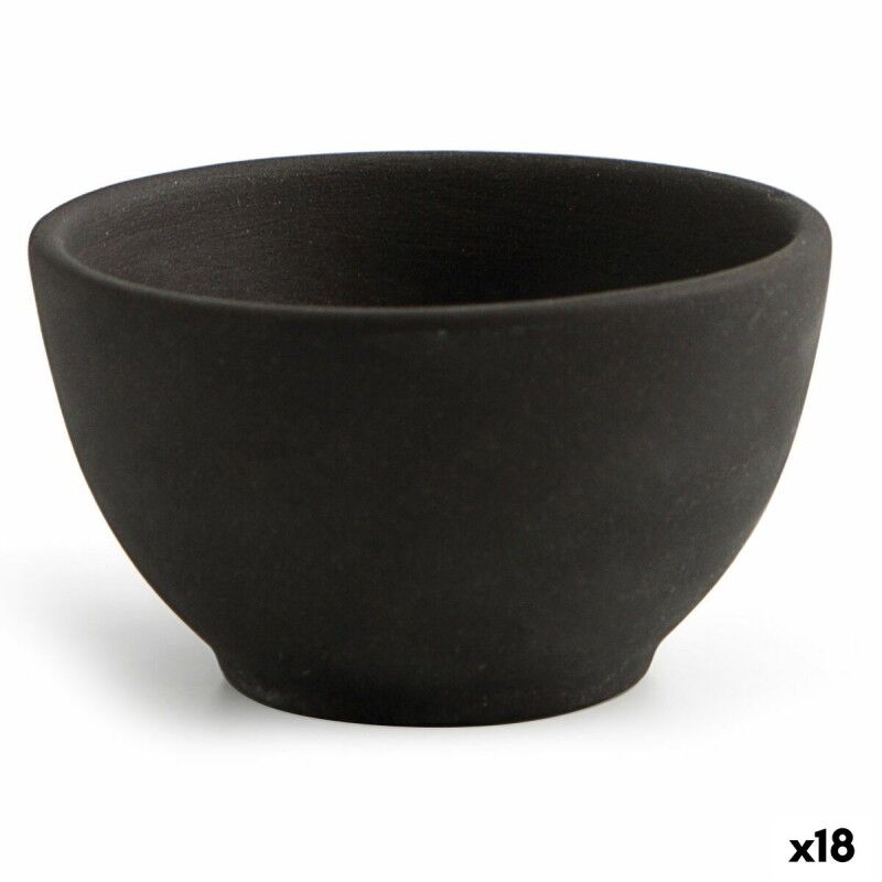 Ciotola per Aperitivi Quid Mineral Gres Nero Ceramica 9 x 5 cm (18 Unità) Ciotola per Aperitivi Quid Mineral Gres Nero Ceramica 9 x 5 cm (18 Unità)
