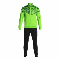Tuta per Adulti Joma Sport Lion II Nero Verde Uomo 2 Pezzi