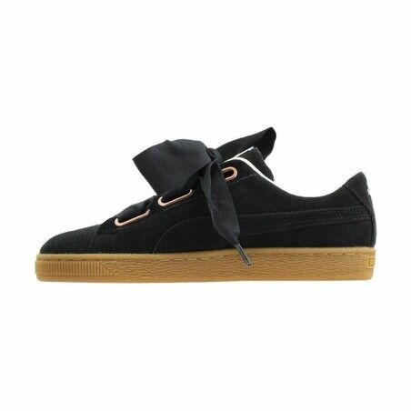 Scarpe Sportive da Donna Puma  Basket Heart Corduroy Nero