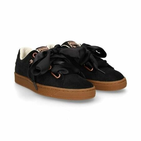 Scarpe Sportive da Donna Puma  Basket Heart Corduroy Nero