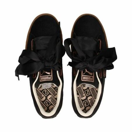 Scarpe Sportive da Donna Puma  Basket Heart Corduroy Nero