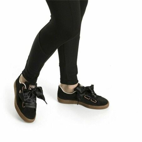 Scarpe Sportive da Donna Puma  Basket Heart Corduroy Nero