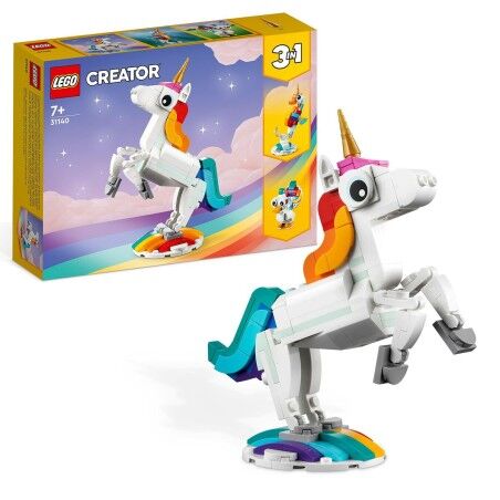Set di Costruzioni Lego Creator Magic Unicorn 31140 3 in 1 145 Pezzi