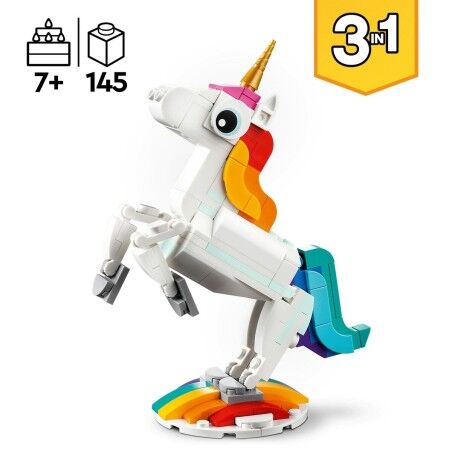 Set di Costruzioni Lego Creator Magic Unicorn 31140 3 in 1 145 Pezzi