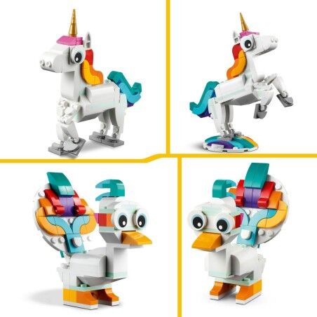 Set di Costruzioni Lego Creator Magic Unicorn 31140 3 in 1 145 Pezzi