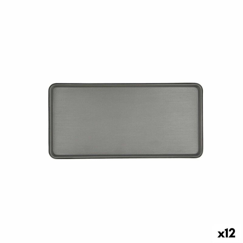 Vassoio per aperitivi Bidasoa Gio Nero Plastica 24 x 11,5 cm (12 Unità) Vassoio per aperitivi Bidasoa Gio Nero Plastica 24 x 11,5 cm (12 Unità)