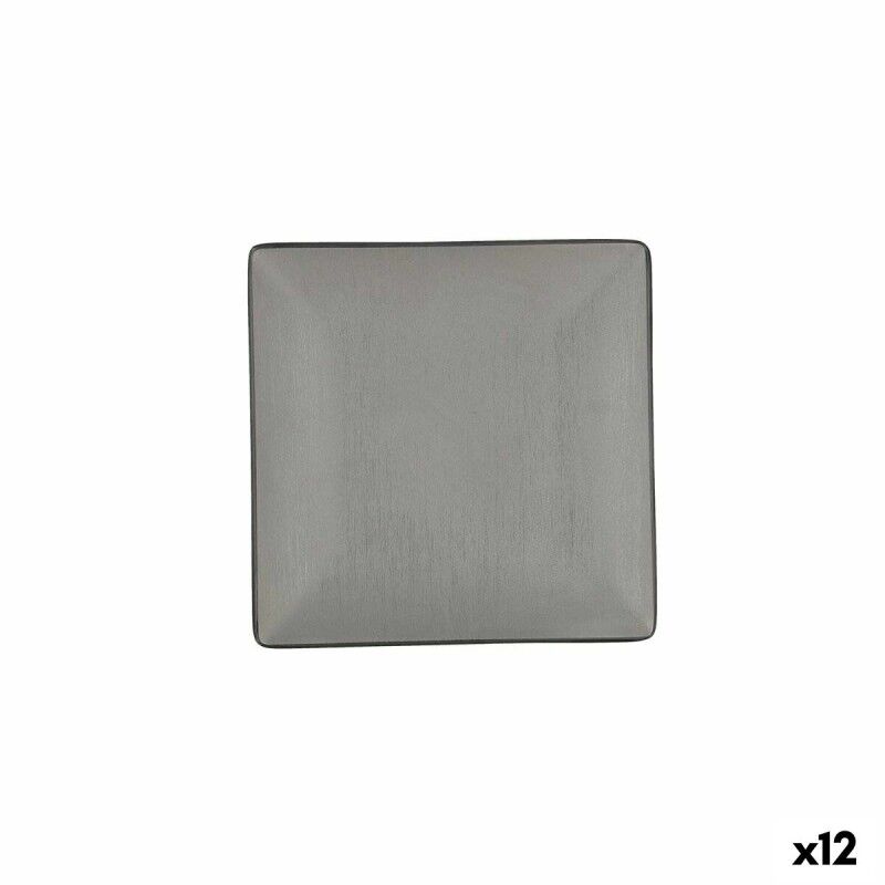 Piatto da pranzo Bidasoa Gio Nero Plastica 18 x 18 cm (12 Unità) Piatto da pranzo Bidasoa Gio Nero Plastica 18 x 18 cm (12 Unità)
