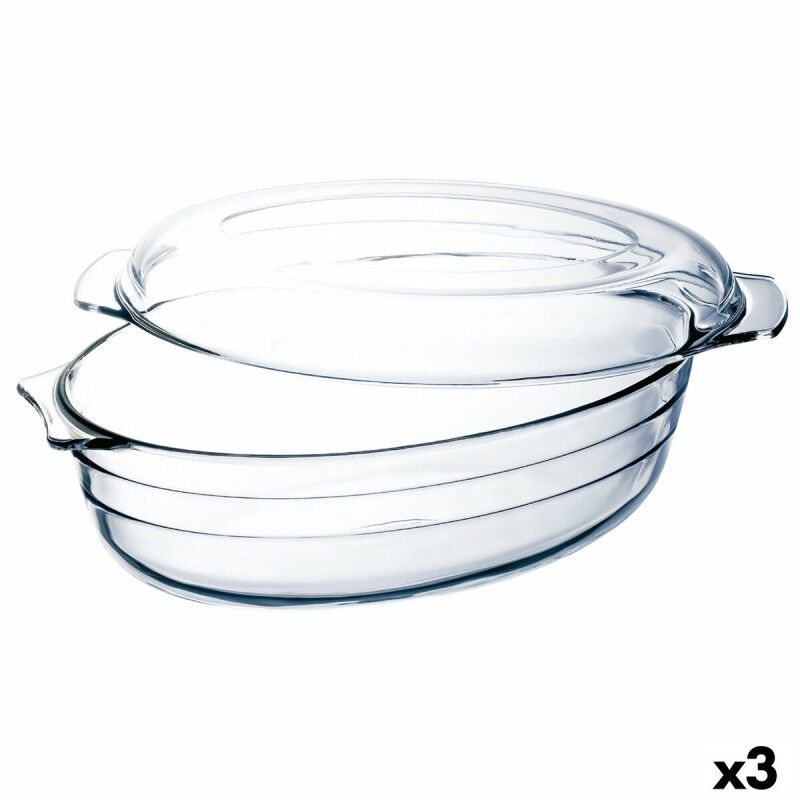 Teglia da Cucina Ô Cuisine Ocuisine Vidrio Con coperchio 3 L 1,1 L Trasparente Vetro 3 Unità Teglia da Cucina Ô Cuisine Ocuisine Vidrio Con coperchio 3 L 1,1 L Trasparente Vetro 3 Unità