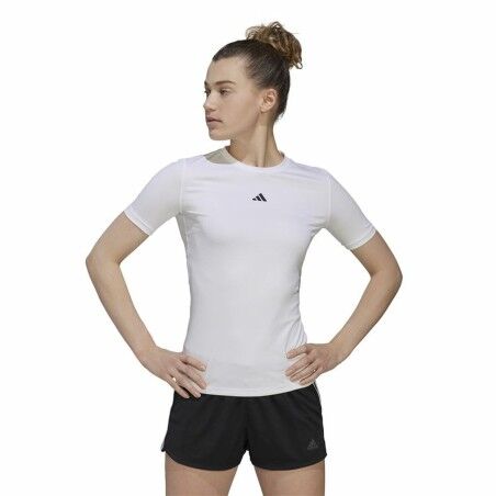 Maglia a Maniche Corte Donna Adidas Techfit Training Bianco