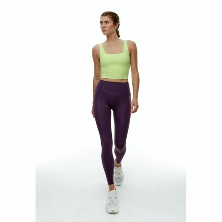 Top Sportivo Donna Black Limba Bhakti  Lime
