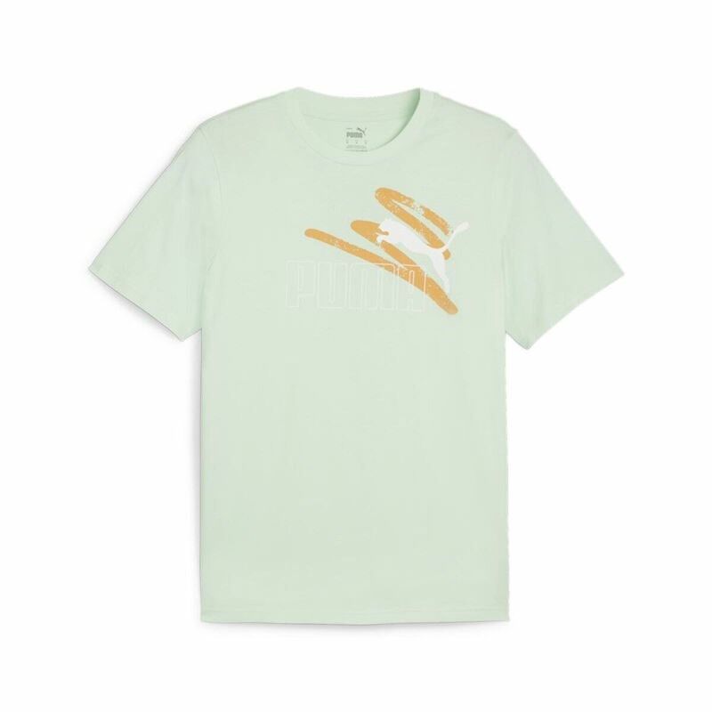 Maglia a Maniche Corte Uomo Puma Essentials+ AB Summer Verde scuro Maglia a Maniche Corte Uomo Puma Essentials+ AB Summer Verde scuro