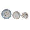 Servizio di Piatti DKD Home Decor Azzurro Bianco Porcellana Floreale 27 x 27 x 3 cm 18 Pezzi