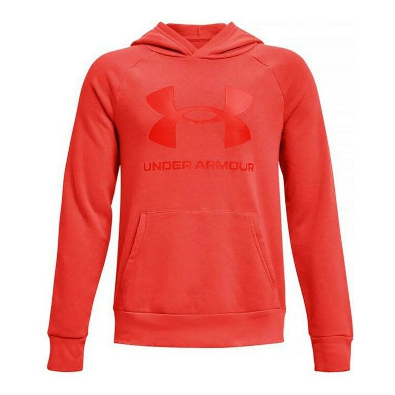 Felpa con Cappuccio Bambino Under Armour Rival Big Logo Rosso Felpa con Cappuccio Bambino Under Armour Rival Big Logo Rosso