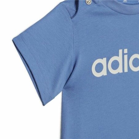Completo Sportivo per Neonati Adidas 3 Stripes Azzurro