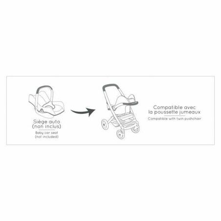Carrozzina per Bambole Smoby Maxi-Cosi Twin 64 cm