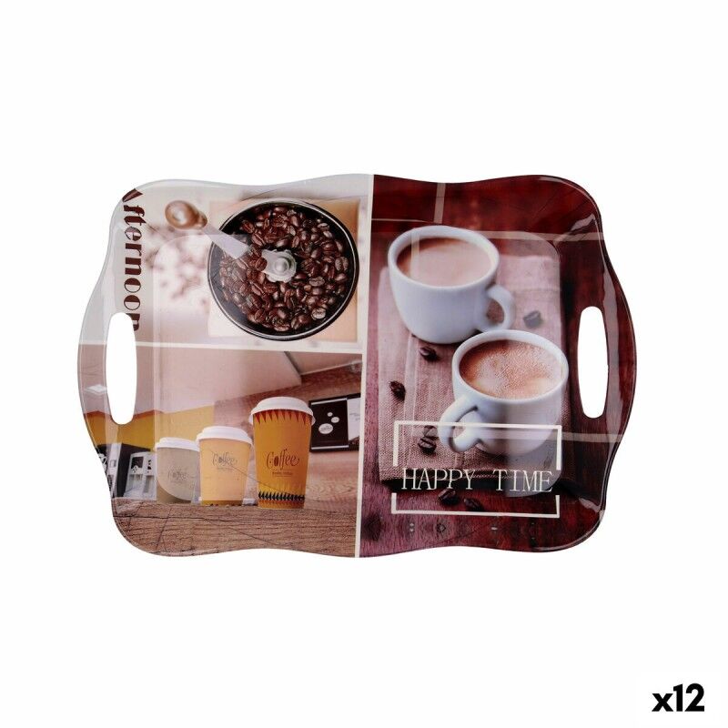 Vassoio per la colazione Quid Habitat Multicolore Plastica 34 x 25 x 2 cm Con manici Caffè (12 Unità) Vassoio per la colazione Quid Habitat Multicolore Plastica 34 x 25 x 2 cm Con manici Caffè (12 Unità)