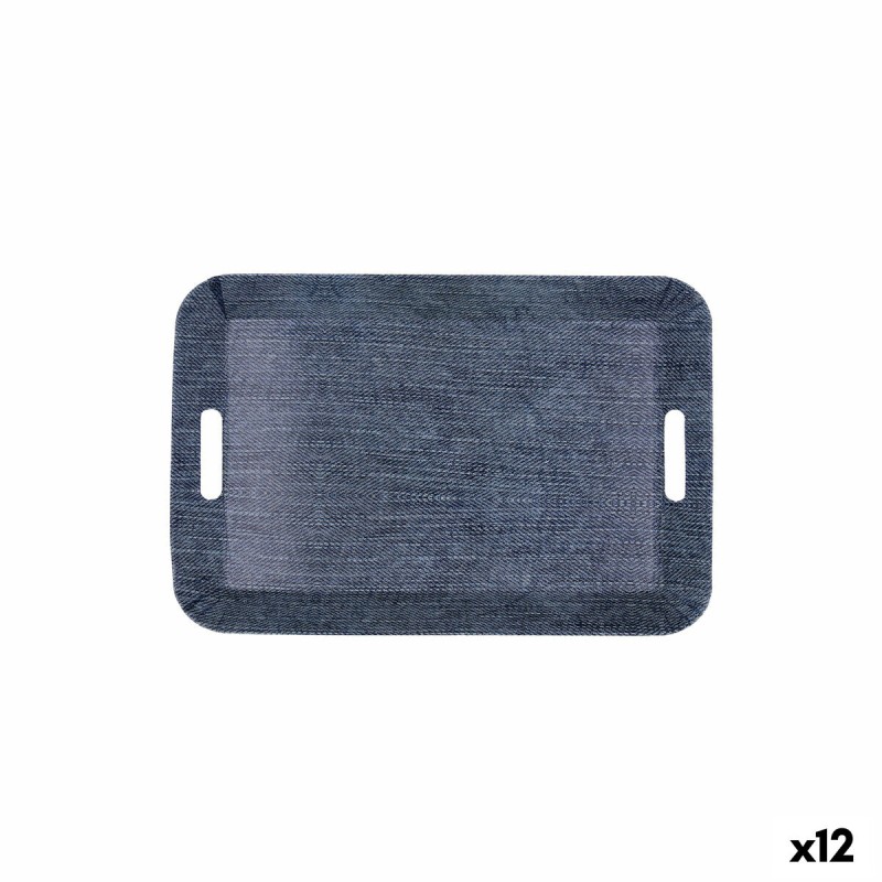 Vassoio per la colazione Quid Habitat Azzurro Plastica 33 x 23 x 4 cm Con manici Denim (12 Unità) Vassoio per la colazione Quid Habitat Azzurro Plastica 33 x 23 x 4 cm Con manici Denim (12 Unità)