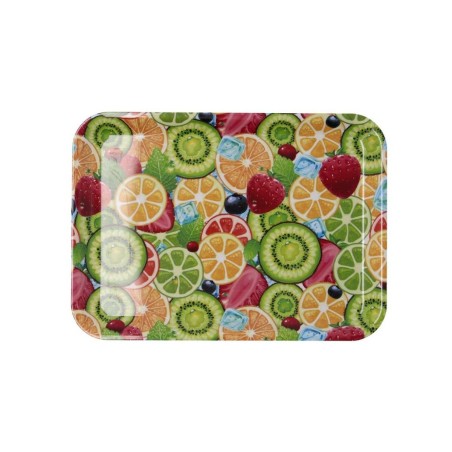 Vassoio per la colazione Quid Habitat Multicolore Plastica 28 x 20 x 1,5 cm Con manici Frutta (12 Unità)