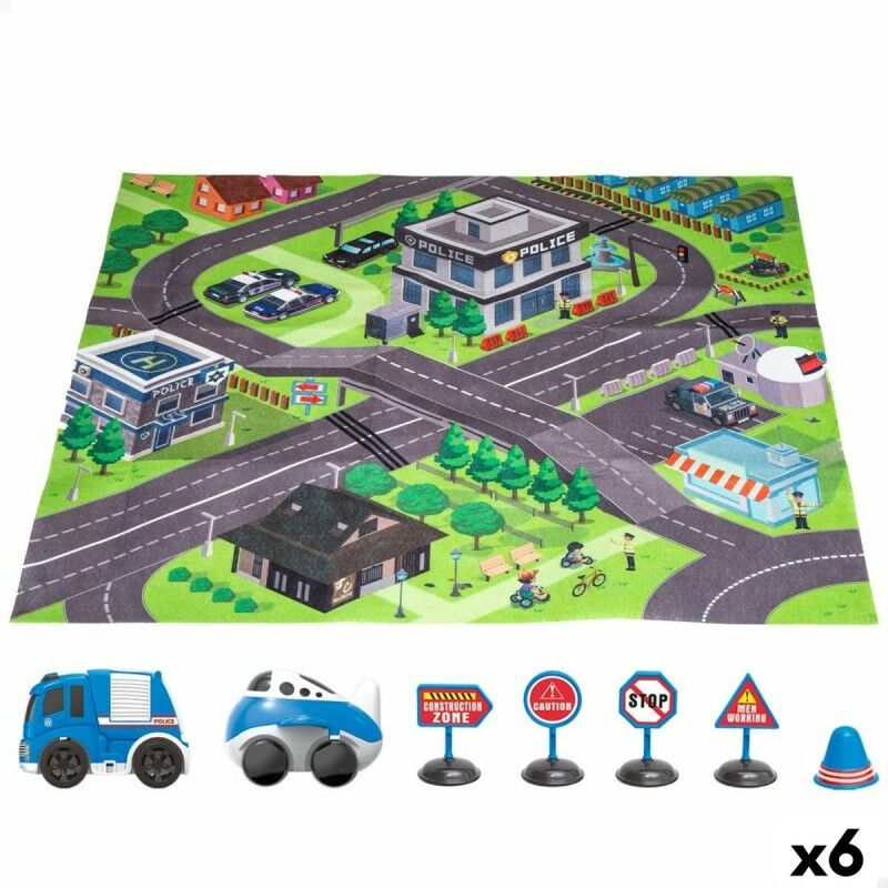 Tappeto da gioco Speed & Go Accessori Veicoli Autostrada Stoffa Plastica (6 Unità) Tappeto da gioco Speed & Go Accessori Veicoli Autostrada Stoffa Plastica (6 Unità)