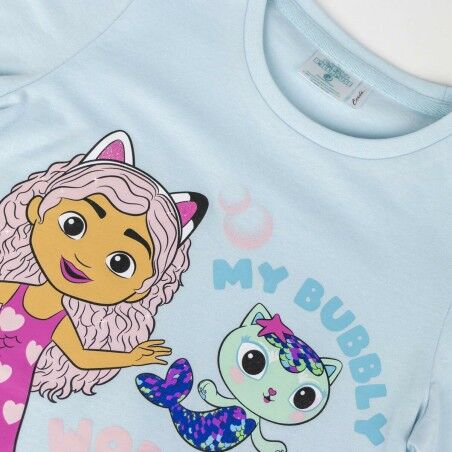 Maglia a Maniche Corte per Bambini Gabby's Dollhouse Turchese