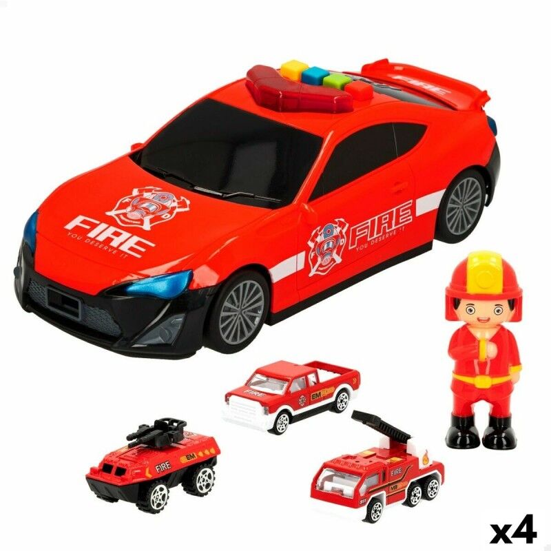 Playset di Veicoli Speed & Go 30 x 9,5 x 13 cm Pompiere Luce Suono 4 Unità Playset di Veicoli Speed & Go 30 x 9,5 x 13 cm Pompiere Luce Suono 4 Unità