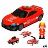 Playset di Veicoli Speed & Go 30 x 9,5 x 13 cm Pompiere Luce Suono 4 Unità