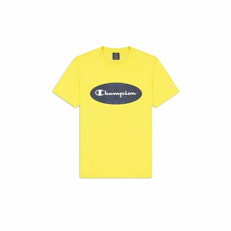 Maglia a Maniche Corte Uomo Champion Crewneck Giallo Maglia a Maniche Corte Uomo Champion Crewneck Giallo