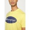 Maglia a Maniche Corte Uomo Champion Crewneck Giallo