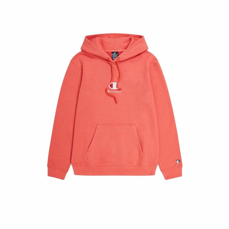 Felpa con Cappuccio Uomo Champion Hooded Corallo Felpa con Cappuccio Uomo Champion Hooded Corallo